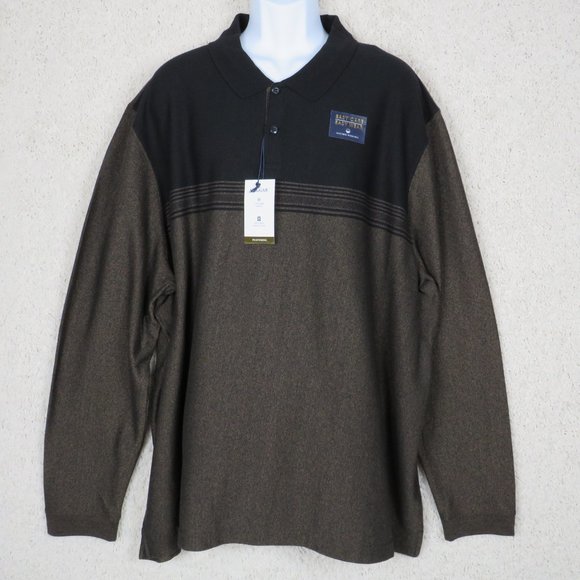 Haggar* Men's Long Sleeve 1/4 Button Pullover Sweater~ Size 4XB (Copper‎ Black) - Picture 1 of 11